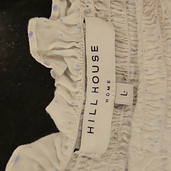 💕HILL HOUSE💕 The Ellie Nap Dress ~ White with Blue Swiss Dots Large - Picture 11 of 12